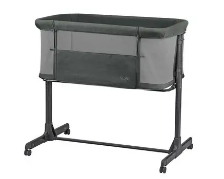 KikkaBoo Noah Dark Grey ახალშობილის საწოლი