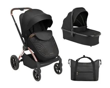 KikkaBoo Kara 3in1 Black საბავშვო  ეტლი