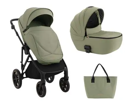 Kikkaboo Stroller 3in1 Thea Army Green საბავშვო ტრანსფორმერი ეტლი
