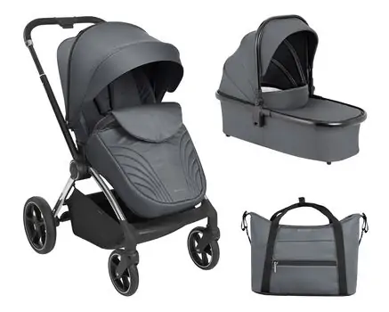 KikkaBoo Kara 3in1 Grey საბავშვო ეტლი
