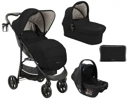 KikkaBoo Selina Black 4in1 2024  საბავშვო ეტლის კომპლექტი