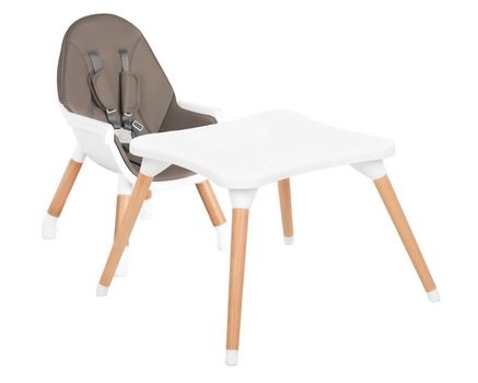 KikkaBoo Multi 3in1 Dark Beige საკვები სკამ-მაგიდა, 5 image