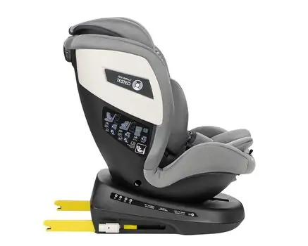 KikkaBoo i-Cruise i-Size Light Grey  - მანქანის სავარძელი (ქარსითი), 7 image