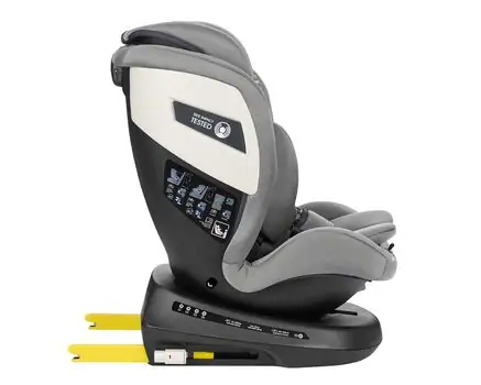 KikkaBoo i-Cruise i-Size Light Grey  - მანქანის სავარძელი (ქარსითი), 6 image