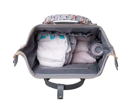 KikkaBoo Mama bag Myla Grey დედის ჩანთა, 10 image