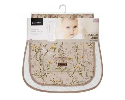 KikkaBoo Anti-sweat Stroller Liner Secret Garden Beige ეტლში ჩასაფენი მატრასი, 3 image
