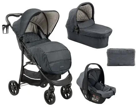 KikkaBoo Selina Dark Grey 4in1 2024 საბავშვო ეტლის კომპლექტი