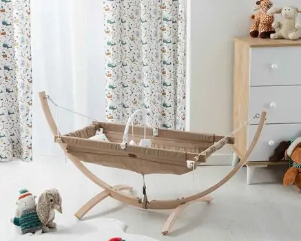 Baby When Hammock Wooden Gold ხის მექანკური ჰამაკი