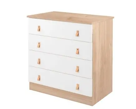 KikkaBoo Chipboard Dresser Elon Wood ახალშობილის გამოსაცვლელი კომოდი