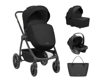 KikkaBoo Modena 4in1 With Carrycot Black საბავშვო ეტლის კომპლექტი, 26 image