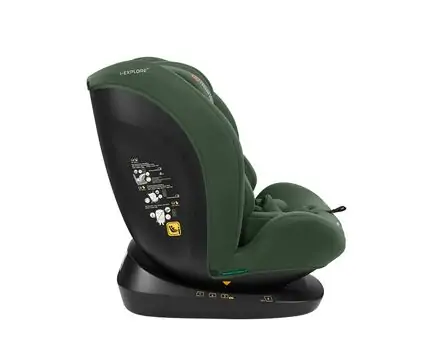 KikkaBoo i-Explore 2 i-SIZE Army Green - მანქანის სავარძელი (ქარსითი), 3 image