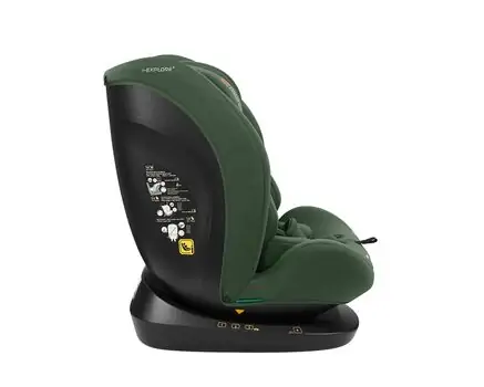 KikkaBoo i-Explore 2 i-SIZE Army Green - მანქანის სავარძელი (ქარსითი), 2 image