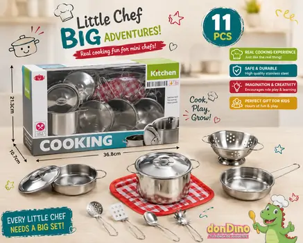 Metal Kitchen Cooking Accessories -  სათამაშო სამზარეულოს აქსესუარები