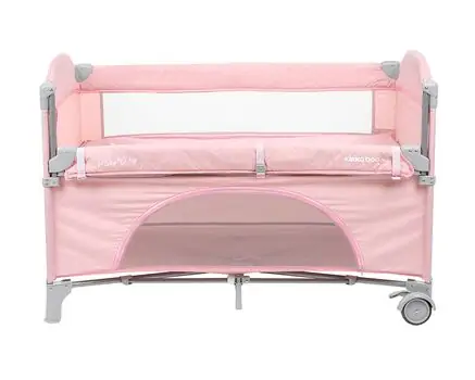 KikkaBoo Milky Way Pink 2 levels საწოლ მანეჟი, 9 image