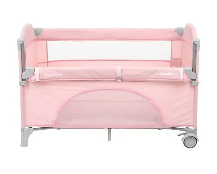 KikkaBoo Milky Way Pink 2 levels საწოლ მანეჟი, 10 image