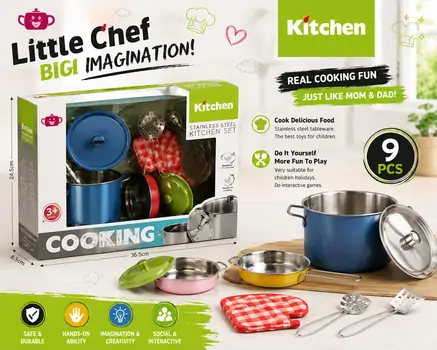 Metal Kitchen Cooking Accessories -  სათამაშო სამზარეულოს აქსესუარები