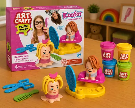 Dede 03458 ART CRAFT HAIRDRESSER DOUGH SET პლასტელინი