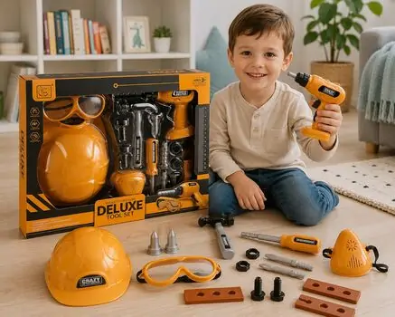 Deluxe Tool Set With Accessories - სათამაშო ინსტრუმენტების ნაკრები