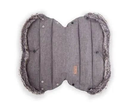 KikkaBoo-ს ხელთათმანი ეტლისთვის Handmuff Luxury Melange Black, 3 image