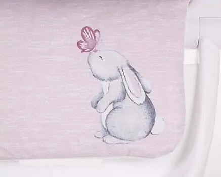 KikkaBoo Sweet Nature Pink Rabbit საკვები სკამ-მაგიდა, 7 image