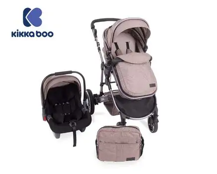 KikkaBoo D'ora Beige 3in1 საბავშვო ეტლის კომპლექტი, 2 image