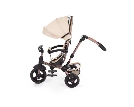KikkaBoo Carlitto Beige Melange სამ თვლიანი ველო-ეტლი, 3 image