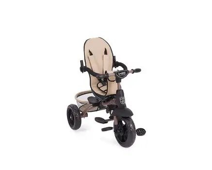 KikkaBoo Carlitto Beige Melange სამ თვლიანი ველო-ეტლი, 5 image