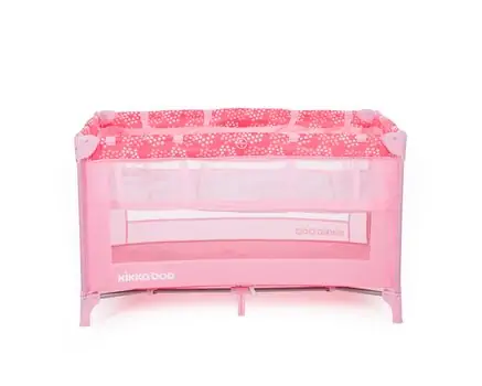 KikkaBoo Pyjama Party Pink Fox 2 levels საწოლ-მანეჟი, 2 image