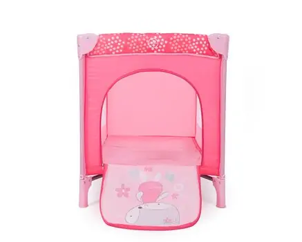 KikkaBoo Pyjama Party Pink Fox 2 levels საწოლ-მანეჟი, 7 image