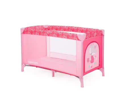 KikkaBoo Pyjama Party Pink Fox 2 levels საწოლ-მანეჟი, 3 image