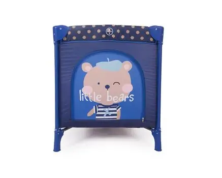 KikkaBoo Pyjama Party Dark Blue Bear 2 levels საწოლ-მანეჟი, 6 image