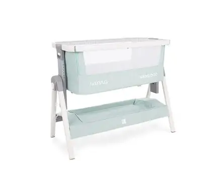 KikkaBoo Nanna Green Melange ახალშობილის საწოლი