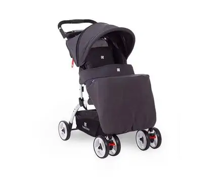 KikkaBoo Airy Dark Grey 2in1 საბავშვო ეტლის კომპლექტი, 2 image