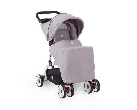 KikkaBoo Airy Light Grey 2in1 საბავშვო ეტლის კომპლექტი, 2 image