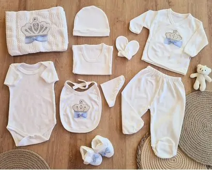 Little Queen Clothes Set Blue - ჩვილის სამოსის ნაკრები, 2 image