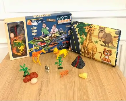 GAME CARPET WITH ANIMALS სათამაშო ხალიჩა გარეული ცხოველებით