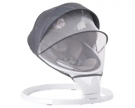 Kikkaboo Electrical Side-To-Side Swing Cuddle Me Light Grey - საბავშვო ელექტრო შეზლონგი, 2 image