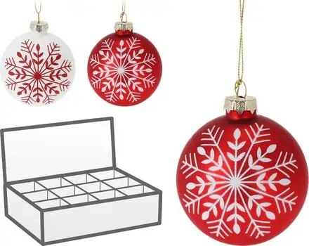 Christmas Ball With Snowflake ნაძვის ხის სათამაშოები