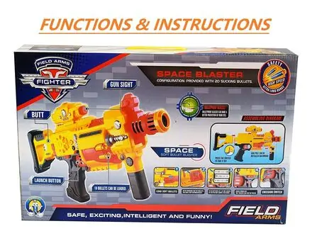 Jack Royal Field Arms Fighter Space Blaster - სათამაშო თოფი აქსესუარებით, 5 image