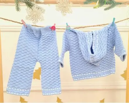 Baby Bear Knitted 2 In 1 Set Blue  - საბავშვო ტანსაცმლის ნაკრები, 2 image
