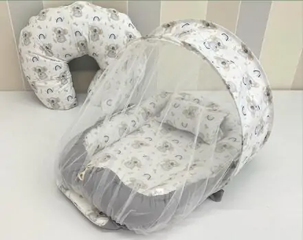Yuar Baby  5 piece set Beige ახალშობილის თეთრეული