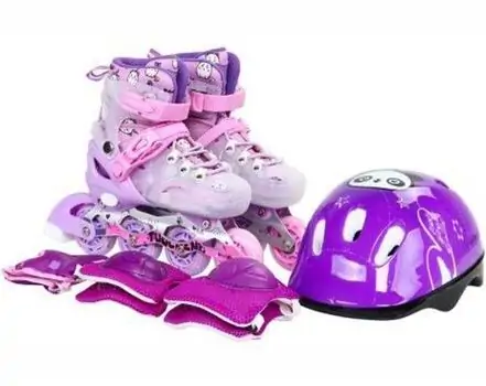 Inline Roller Skates With Flashing Light M/35-38/ - როლიკები