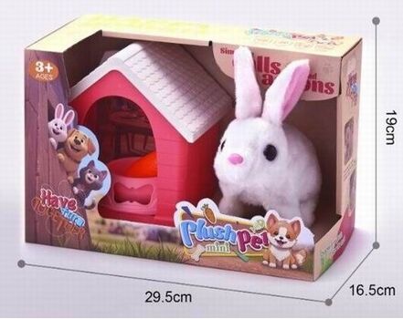 Soft Interactive Kitten Toy with House and Accessories-ინტერაქტიული კნუტი სახლით და აქსესუარებით