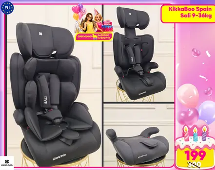 KikkaBoo Baby Car Seat Sali Black - მანქანის სავარძელი (ქარსითი)