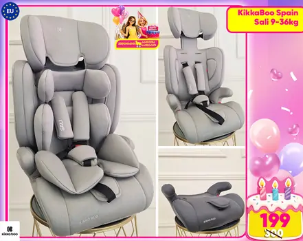 KikkaBoo Baby Car Seat Sali Light Grey - მანქანის სავარძელი (ქარსითი)
