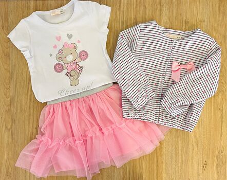 Cheer Up Bear! საბავშვო ტანსაცმლის ნაკრები BABYROSE 3793 PINK
