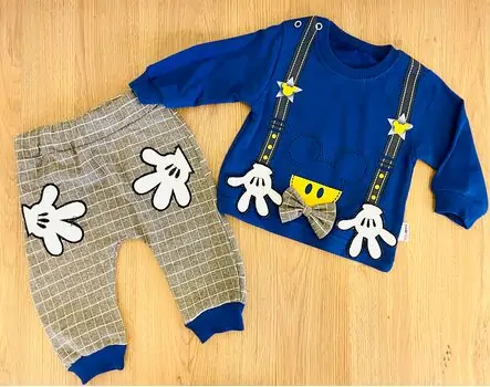 Mr. Mickey Agumini Baby 2in1 Set ახალშობილის ტანსაცმლის ნაკრები 80041 Blue