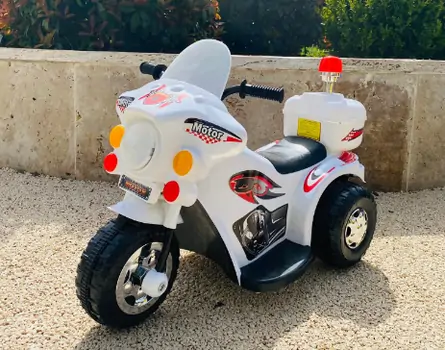 Kids Moto White - საბავშვო ელექტრო მოტოციკლი