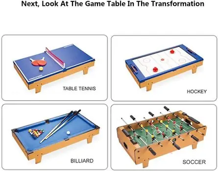 4 In 1 Game Table - სამაგიდო თამაშების ნაკრები, 6 image