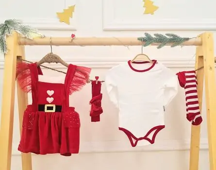 Christmas Elf Clothes Set - საბავშვო ტანსაცმლის ნაკრები